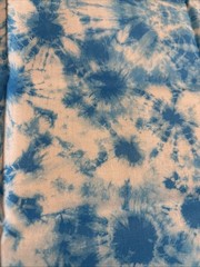 Blue Tie Dyed Cotton Fat Quarter 18”x22” New
