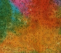 QUILTERS BATIK – MULTI – RED GREEN BLUE ORANGE – BTY QUILTING FABRIC BORDER BACK