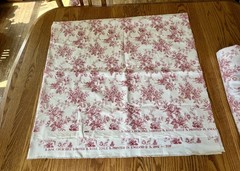 2002 Jane Churchill Colfax Rose Toile Custom Queen Duvet 2 Cases 1 Neck Roll +