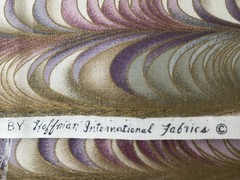 Hoffman International Fabrics. Swirls Pink Purple Aqua White Screen Print