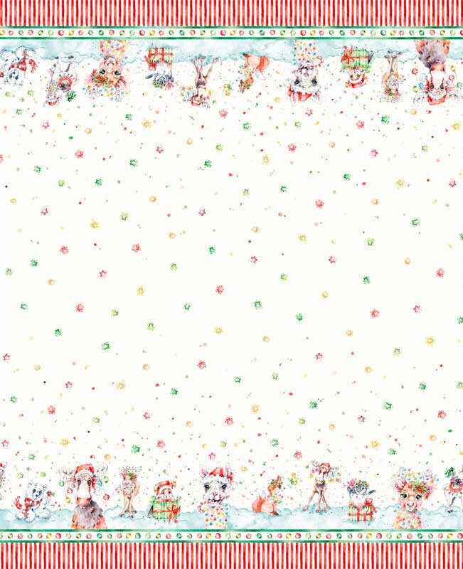 Little Darlings Christmas Characters Double Border 05375 Half yd continuous cuts