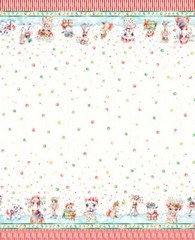 Little Darlings Christmas Characters Double Border 05375 Half yd continuous cuts