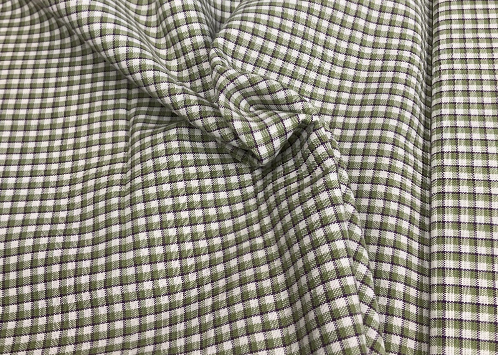GREEN & PURPLE MINI COTTON PLAID– 1 3/8 YARDS