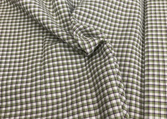GREEN & PURPLE MINI COTTON PLAID– 1 3/8 YARDS