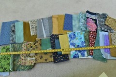 Lot, Quilt Cotton Pieces & Scraps, 3 Pounds & 4 Ounces, S27