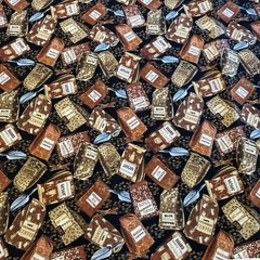 Coffee Java Bean Bags Scooper Tossed Timeless Treasures 2.2 Yards
