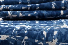 3 Yard Indian Hand Block Print Fabric Indigo Blue Cotton Craft Vintage Fabric