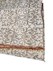 VTG Ornate Woven Fabric Gold Beige Pink Damask Baroque Scrolls Swirl 1 lb. 9 oz.