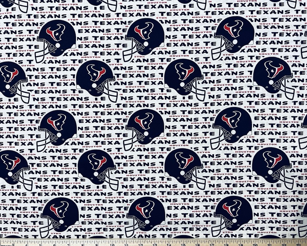 VINTAGE HOUSTON TEXANS NFL football, ONE YARD (36”x 57”) 100% cotton fabric, New