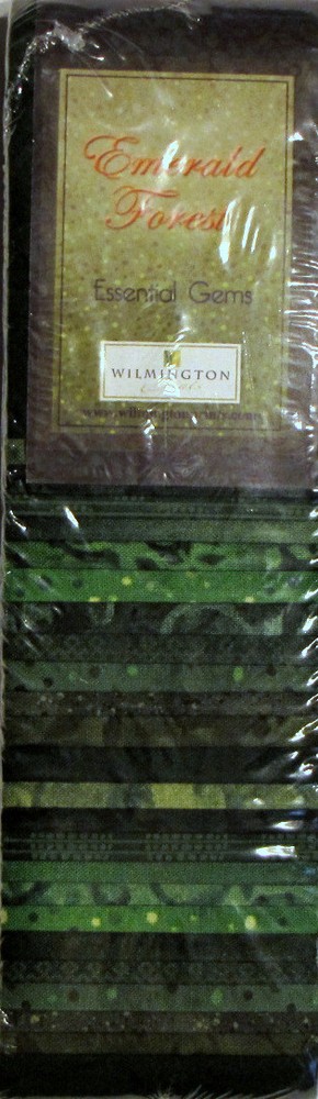 Emerald Forest Green Fabric DYE LOT #2 24 Strips – 2.5″X44″ Cotton Wilmington