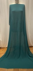 100% Crinkled Silk Double Georgette Dark Teal Exquisite Fabric 2 Yds Long 52″ W