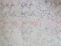 Pink Purple Turquoise Stars on White Cotton Flannel Fabric 2 yds