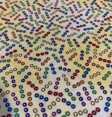 Polka Dot Fabric By N Smith & L Milligan For AvLyn Red Blue Orange Purple 1 Yard