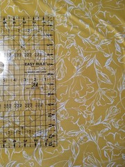 4-Way Stretch Brushed Jersey Knit Fabric Yellow White Floral BTY 36″ x 60″ JoAnn