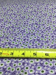 Fabric Reproduction Like Purple/Lavender Floral Daisy Flowers 100% Cotton Yard