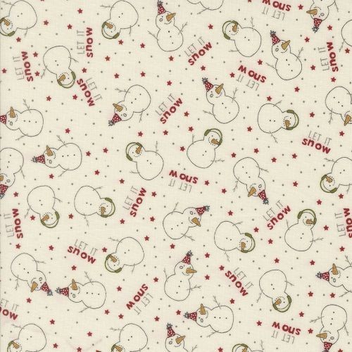 Emmitt And Ivy By Sweetwater For Moda – Vanilla Tossed Snowmen #55691-11