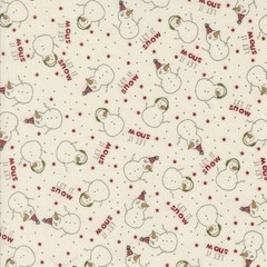 Emmitt And Ivy By Sweetwater For Moda – Vanilla Tossed Snowmen #55691-11