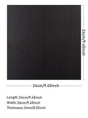Carbon Fiber Sheet 240x240mm 0.5-4mm 3K Full Carbon Glossy Surface – Ideal