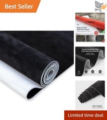 Suede Auto Headliner Fabric Black 36×60 Inches Foam Backing DIY Car Interior