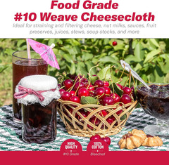 Everyday 100% Cotton Cheesecloth, 2 Square Yards, Bleached