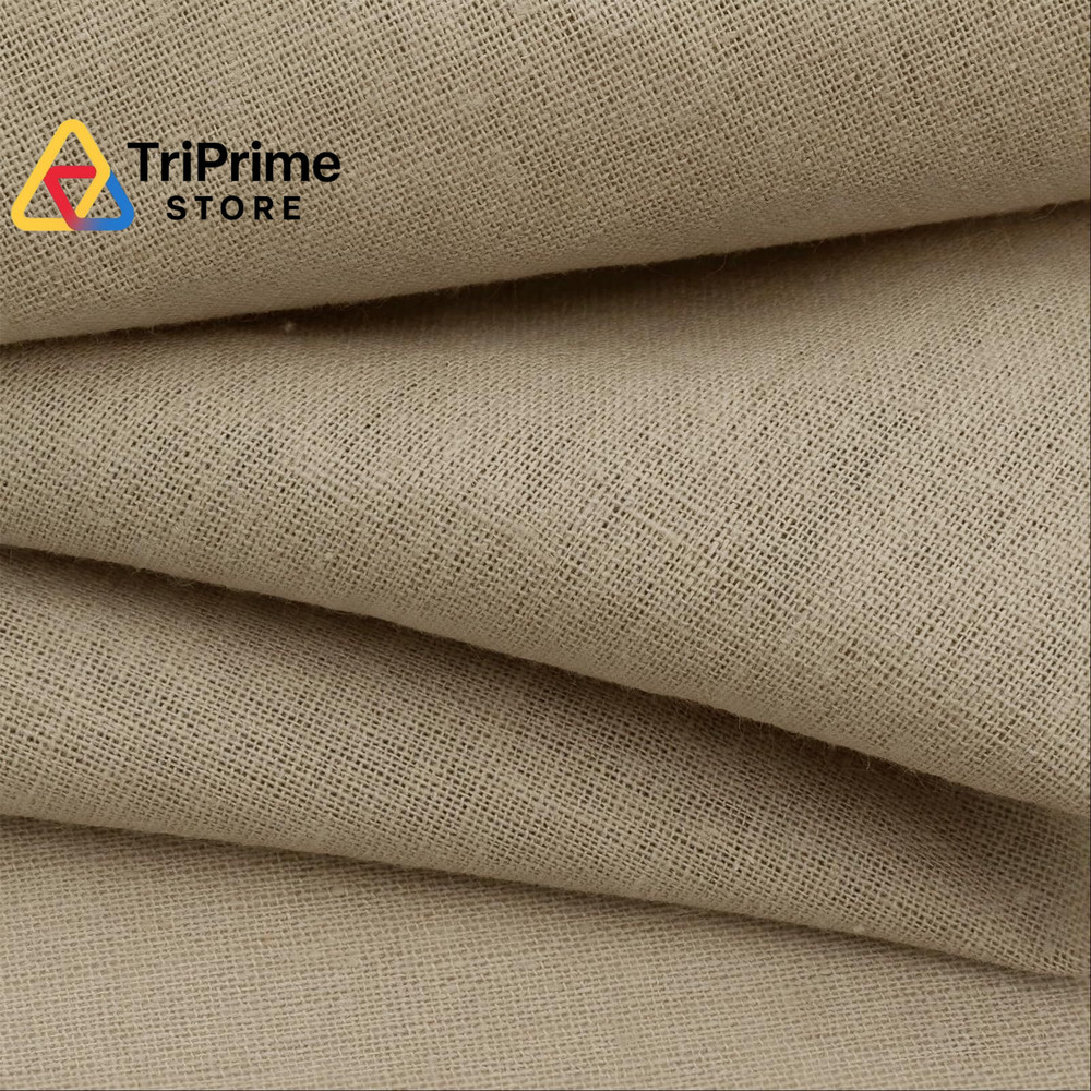 NSGZ Linen Fabric by The Yard, 61 Inch Wide Natural Blend 1