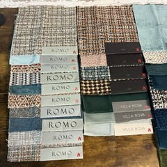 Designer Upholstery Fabric Swatch Lot 40+ Pieces 8” x 8” ROMO Zinc Villa Nova