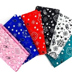 45″ (3 Yards Cut) 100% Cotton Printed Bandana Craft Fabric, Red