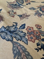 VTG Fabric Stanley King Studio Glazed Chintz Upholstery Teflon Sconset Rose 90s