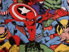 MARVEL COMIC PACK COTTON FABRIC SUPER HERO HULK CAPTAIN AMERICA 1Y X44″w