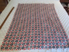 5267. Stylized CHARACTERS & GEOMETRIC Design COTTON FEEDSACK FABRIC – 36″ x 45″