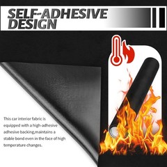 Suede Car Wrap Interior Vinyl, Self-Adhesive Interior Covering Dash Steering