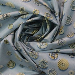 DURALEE ANNABELL PORCELAIN BLUE ASSORTED BUTTONS 100% COTTON FABRIC BY YARD 54″W