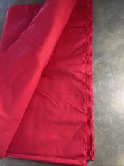 Red Cotton Sateen Fabric 44×72 Shiny Stiff Holiday Dress Costume Craft Metallic