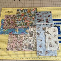 Bundle Fabric Remnants Flower Fairies Woodrow Studio Faye Burgos & Unbranded