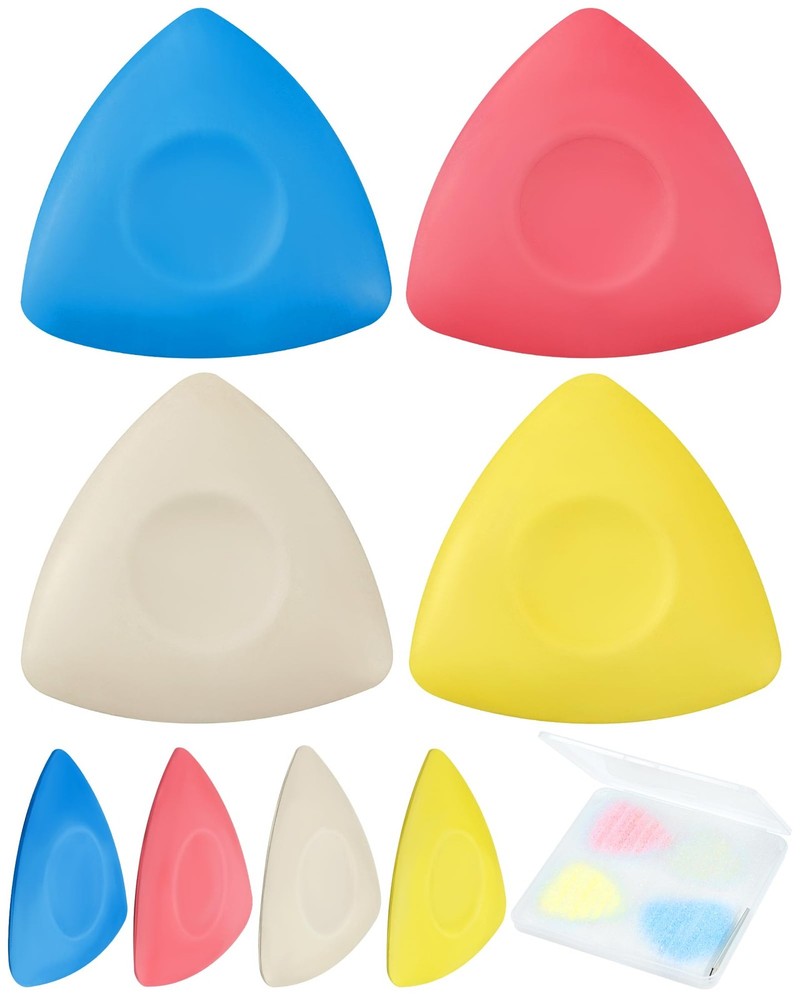 FIVEIZERO 4Pcs Tailors Chalk, Triangle Sewing Chalk 1 Count (Pack of 4), 4PCS