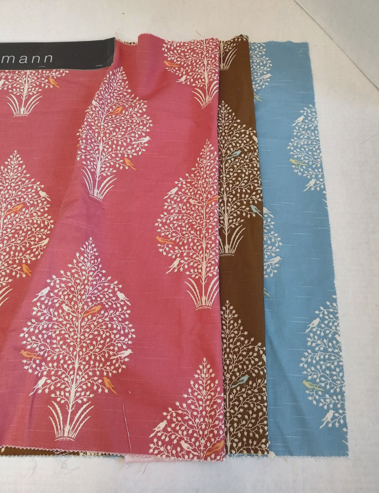 P Kaufmann 3 Large Piece Fabric Sample 27″x26″ Each Byrdcliffe Evensong