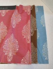 P Kaufmann 3 Large Piece Fabric Sample 27″x26″ Each Byrdcliffe Evensong