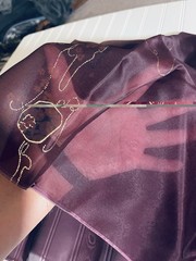 SILK Dark Plum FABRIC 1 Yard x 21 Inches Wide or 36 Inches x 21 Wide
