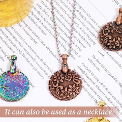 SynHHergyx Yarn Cutter Pendants 5 Pcs Gold, Silver, Dazzle Color, Copper