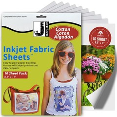 Inkjet Cotton Jacquard Fabric Sheets 8.5×11 – 10 Pack for Crafting & Printing