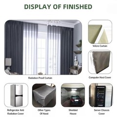 Copper Nickel Faraday Fabric 39″x43″ – Stylish EMF Protection for Modern Living