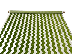 SCHUMACHER THE WAVE VELVET LETTUCE GREEN HIGH END FABRIC BY 1/2(0.5) YARD 52″W