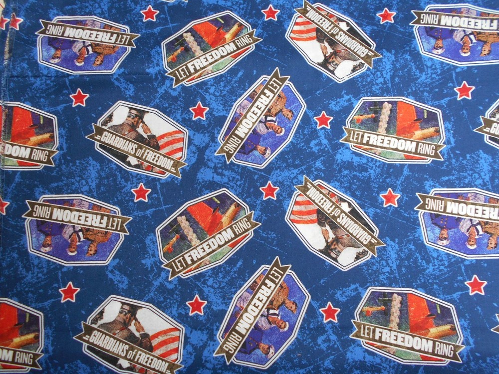 SATURDAY EVENING POST PATRIOTIC TOSS FABRIC By the YARD