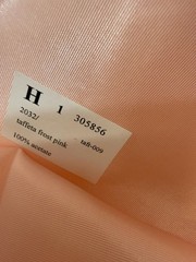 Frost Pink Taffeta Fabric 100% Acetate 39” x 45” Shiny Bridal Sewing Craft