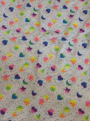 Vintage 80’s Stars, Moons & Hearts Cotton Sweatshirt 2 Yards X 60”