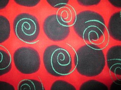 Harmony Swirls Green Blue Black White Cotton Fabric BTHY
