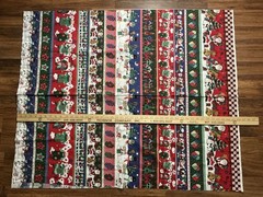1994 Fabric Traditions Christmas Border #5321 2 Yds X 44in Santa Snowman Angels
