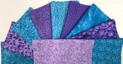 Teal & Purple Layer Cake 40 – 10″ squares Quilting & Sewing Fabric