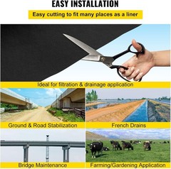 8 oz Geo-Textile Landscape Fabric, 3ft x 100ft – Ideal for Drainage & Weeding