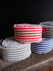 1″ Linen Ribbon With Fringed Edges 5 Yard Roll